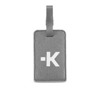 SKROSS - Luggage Tags - Set Etichetta Bagaglio in Pelle e Scheda interna rimovibile. Valigie Sicure e Visibili/Riconoscibili nel Nastro Ritiro Bagagli - 2 pezzi Colore Grigio