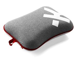 SKROSS - Mini Travel Pillow - Cuscino da Viaggio Ultra Comodo in Memory Foam 100% PU - Fodera Lavabile - Uso Aereo Treno Macchina - Colore Grigio Scuro