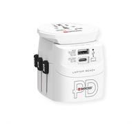 SKROSS - PRO Light USB AC45PD - Adattatore Universale da Viaggio da e per il Mondo con 2 Prese USB - Fast Charge da 45W - Tensione e Potenza : 100 V AC - 700 W / 250 V - 1750 W