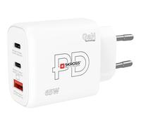 Skross SKCH001065WPDEUCN Caricatore USB 65W 1x USB-A 2x USB-C PD Bianco Interni