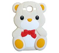 SKS Distribution® Crema Bow Orso Bear Custodia in Silicone/Cover/Case per Samsung Galaxy S3 I9300