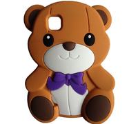 SKS Distribution® rosolare Bow Orso Bear Custodia in Silicone/Cover/Case per Nokia Asha 200/201