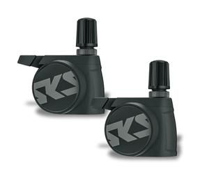 SKS GERMANY AIRSPY AV & SV SET 2er Set Reifendruckkontrollsystem mit permanenter Messung (Fahrradzubehör zur Befestigung auf AV- & SV-Ventilen, Staub- & wasserdicht, als Digitalmanometer verwendbar)