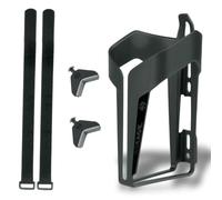 SKS GERMANY ANYWHERE - Accessori per bicicletta (adattatore e portabottiglie per biciclette, con cinghie per tubi con diametro fino a 80 mm, tenuta sicura della bottiglia