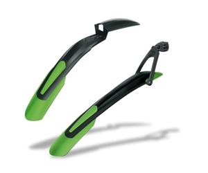SKS GERMANY BLADE SET GREEN 26" - 29" set di parafanghi con fissaggio rapido, paraspruzzi per biciclette (accessorio ideale per mountain bike, composto da SHOCKBLADE & X-BLADE), verde