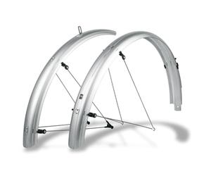 SKS GERMANY BLUEMELS Basic 26 Inch 53 mm Black Set Mudguard Set, Bicycle Accessories (Robust Sandwich Construction, ASR Safety System, V-Struts with Fixed Bridges for Flexible Adjustment), Black