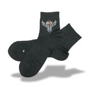 SKS GERMANY Calze da ciclismo taglie 43-46 (accessori per bicicletta, calzini funzionali in design cervo, traspiranti, mix di materiali leggeri, condotti d'aria, standard Öko Tex), nero
