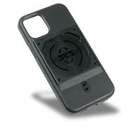 SKS Germany COMPIT COVER per iPhone 13 mini, cover per cellulare con dispositivo di fissaggio (compatibile con il COMPIT, in plastica bicomponente resistente all'usura, piacevole al tatto), nero