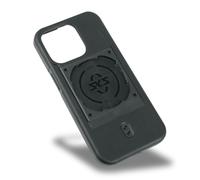 SKS GERMANY Unisex - Cover per iPhone 15 Pro Custodia COMPIT System (piacevole al tatto, antiurto, con dispositivo di fissaggio, in plastica resistente all'usura), nero, taglia unica