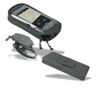 SKS GERMANY COMPIT+/POWER & COM/SMARTBAG - Supporto per cellulare con power bank da 10.000 mAh e custodia impermeabile per smartphone per il montaggio sul manubrio (funzione di ricarica induttiva