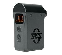 SKS GERMANY EMP Mini pompa elettrica (pompa ad aria a batteria da viaggio, pressione regolabile con funzione di arresto automatico, testa pompa reversibile per valvole SV/AV, cavo USB e accessori)