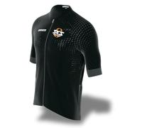 SKS Germany Maglia da Ciclismo da Uomo XL a Pois (Materiale Leggero Smooth, Elastico in Vita con Inserti in Silicone, Maniche Senza Cuciture, 3 Tasche Posteriori)