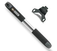 SKS Germany Raceday Bici da Corsa (Incluso Supporto, Adatto per valvole SV e AV, Aria per Bicicletta con Blocco della Maniglia, Pompa Fino a 10 Bar / 144 PSI) Unisex-Adult, Nero, One Size