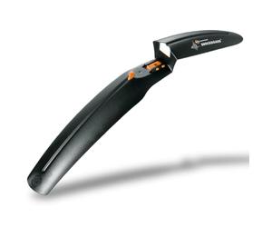 SKS GERMANY SHOCKBOARD parafango anteriore per ogni mountain bike (accessorio per bici in plastica ad alte prestazioni resistente agli urti, leggero e stabile, con pratica chiusura rapida), Nero