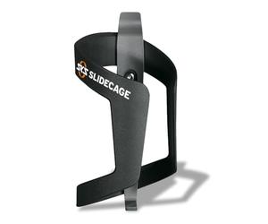 SKS GERMANY SLIDECAGE portabottiglie per biciclette (portabottiglie per mancini e destri, rimuovere dalla parte superiore e laterale, per telai con poco spazio nel triangolo del telaio), Nero
