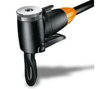 SKS Germany testa E.V.A. in polybag con testata, accessorio moto (connettore a leva, compatibile con tutte le pompe da pavimento SKS, adatto a tutti i tipi di valvola), nero/arancio.
