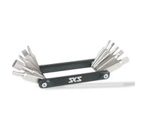 SKS GERMANY Tom 11 - Mini strumento piatto per bicicletta con 11 funzioni, impugnatura ergonomica, strumenti in acciaio al cromo vanadio, alloggiamento in alluminio, ideale per i ciclisti