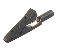 SKS Hirschmann MA 1 S - Pinza a coccodrillo snap-in CAT I, 2 mm, colore: nero