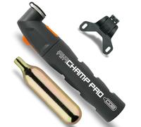 SKS, Nero, GERMANY AIRCHAMP PRO ogni bicicletta (pompa per bici, per cartucce di CO2 da 16g con e senza filettatura, attacco valvola: AV, SV, DV, incl. supporto per clip), Unisex-Adult, One Size