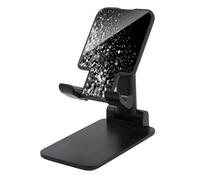 SKTNBM Supporto per telefono cellulare,Supporto per telefono con stampa glitter bianco nero,Supporto per telefono mobile,Supporto per telefono regolabile da tavolo