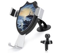 SKTNBM Supporto per telefono da auto, con stampa faro sul mare, supporto per telefono regolabile per tutti gli smartphone