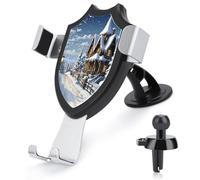 SKTNBM Supporto per telefono da auto, stampa natalizia invernale con scena felice, supporto per telefono regolabile per tutti gli smartphone