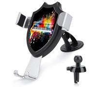 SKTNBM Supporto per telefono da auto, supporto per telefono da auto, con stampa musicale, tastiera e pianoforte, supporto per telefono regolabile per tutti gli smartphone