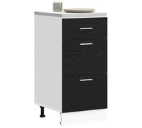 SKTQYQO Base Cucina Rovere Nero 40x46x81,5 cm Legno Multistrato