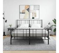 SKTQYQO Comodini 2 pz Grigio Cemento in Legno Multistrato con Cassetto e Ripiano, Mobiletto Moderno per Soggiorno e Camera da Letto, Design Funzionale con Piedini in Metallo,