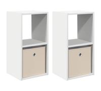 SKTQYQO Comodino 2 pcs Bianco 30,5 x 27 x 59,5 cm Legno Multistrato