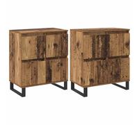 SKTQYQO Credenza 2 pcs Legno Vecchio 60x35x70 cm