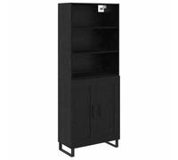SKTQYQO Credenza Con Cassetto 2 Pcs, 69.5x32.5x180 Cm, Rovere Nero