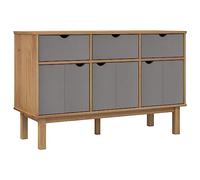 SKTQYQO Credenza OTTA Marrone e Grigio 114x43x73,5 cm Legno Pino