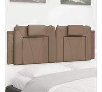 SKTQYQO Cuscino Testiera in Similpelle Cappuccino 140 cm per Letti con Supporto Morbido Schiuma e Installazione Versatile, Rivestimento Durevole Facile da Pulire per Camera da Letto