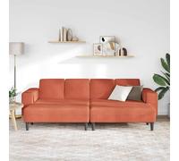 SKTQYQO Divano Rosso Arancio 250 x 188 x 76 cm Tessuto in Cords
