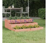 SKTQYQO Fioriera in Legno Massello di Douglas 78x78x27 cm con Design a Scala per Piante e Ortaggi, Struttura Robusta e Resistente per Esterni, Decorazione Giardino Pratica, Facile