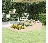 SKTQYQO Fioriera in Legno Massello di Pino 107x107x27 cm con Design a Scala per Piante e Ortaggi, Struttura Robusta e Stabile per Decorazione Giardino, Ideale per Coltivazione