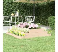 SKTQYQO Fioriera in Legno Massello di Pino 110x110x27 cm con Design a Scala per Piante e Ortaggi, Struttura Robusta e Stabile per Decorazione Giardino, Ideale per Coltivazione