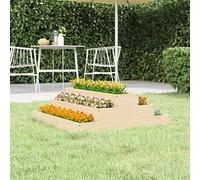 SKTQYQO Fioriera in Legno Massello di Pino 80x80x27 cm con Design a Scala per Piante e Ortaggi, Struttura Robusta e Stabile per Decorazione Giardino, Ideale per Coltivazione