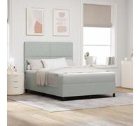 SKTQYQO Letto a Rete con Materasso e Luce LED Grigio Chiaro Struttura letto per camere da letto Struttura letto per hotel hotel e studi 140x190 cm Velluto