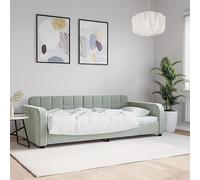 SKTQYQO Letto da Giorno Grigio Chiaro Struttura letto multiuso Letto Multifunzionale Adatto per hotel e studi 90x190 cm in Velluto