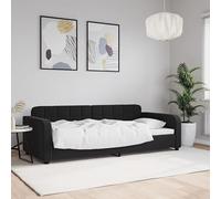 SKTQYQO Letto da Giorno Nero Adatto per hotel e studi 90x200 cm in Velluto