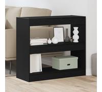 SKTQYQO Libreria in Rovere Nero Mensola Indipendente Moderna con Tre Ripiani Spaziosi per Libri Decorazioni e Oggetti Preferiti, Design Intelligente per Ottimizzazione Spazio