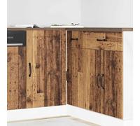 SKTQYQO Mobile Base Lavello Lucca Legno Antico in Legno Multistrato con Ante e Piedini Regolabili, Mobile Cucina per Ottimizzare lo Spazio, Materiale Composito Resistente all'Umidità