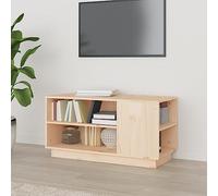SKTQYQO Mobile Porta TV in Legno Massello di Pino con Mensole Ampio Spazio per Lettori DVD Console di Gioco e Dispositivi di Streaming 80x35x40.5 cm Robusto e Stabile