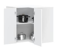 SKTQYQO Pensile da Cucina ad Angolo Lucca in Legno Multistrato Bianco con 4 Ripiani per Ottimizzare lo Spazio e Organizzare la Cucina, Design a Parete con Porte Pratiche e Ampia