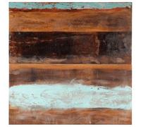 SKTQYQO Piano Tavolo Quadrato 80x80 cm Spessore 25-27 mm in Legno Massello di Recupero con Due Supporti - Finitura Lucidata Verniciata Laccata per Tavolini Comodini Consolle