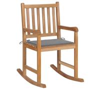 SKTQYQO Sedia a Dondolo in Legno di Teak Massello per Interni ed Esterni con Cuscino Grigio e Cuscino Extra, Seduta Comoda e Resistente alle Intemperie **Analisi dei requisiti