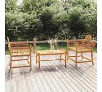 SKTQYQO Sedie da Giardino in Legno Massello di Teak 2 Pezzi 91x62x94 cm con Schienale e Braccioli, Design Classico Marlboro per Esterni, Mobili da Giardino Durevoli e Comodi,