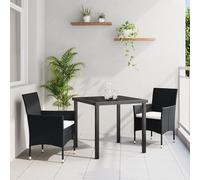 SKTQYQO Set da Pranzo da Giardino 5 Pezzi Grigio Rattan PE con Cuscini, Sedie e Tavolo Esterno Resistente per Terrazza, Design Moderno e Durevole per Spazi Aperti, Comfort Evoluto
